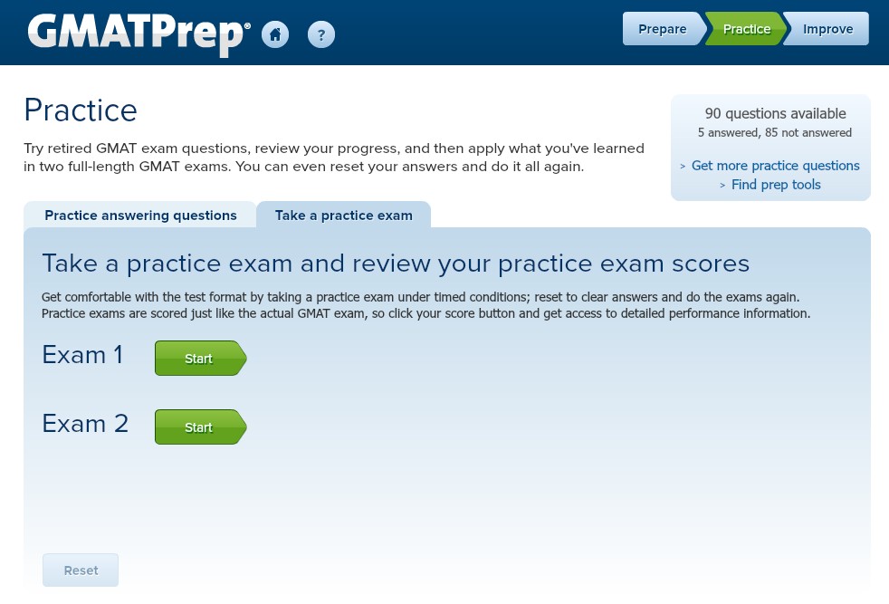 GMAT Test Preparation GMAT Practice Tests & Exam Prep Online